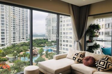 Cho thuê căn hộ 2 phòng ngủ Đảo Kim Cương, nội thất đầy đủ, view sông, hồ bơi,...